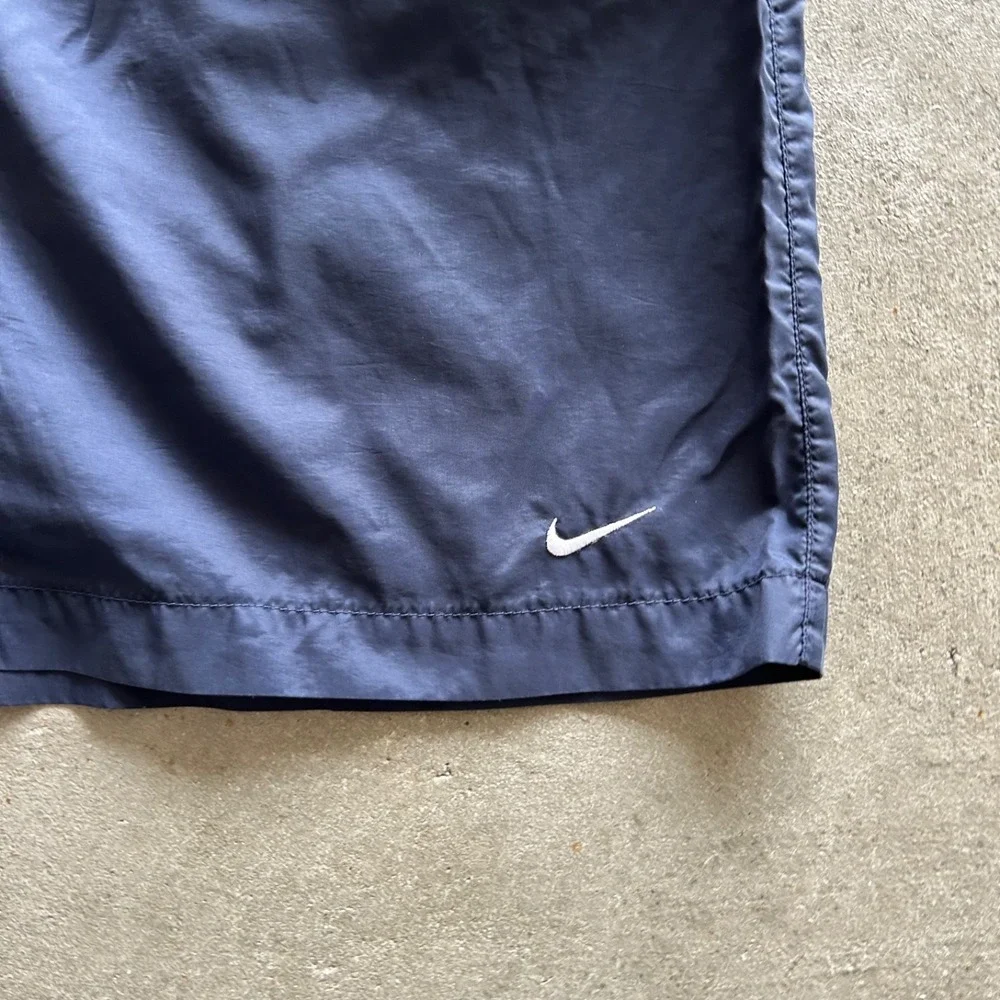 Vintage 90s Nike Swim Trunks Size XXL‎ Navy Blue Bathing Suit Swim Shorts Logo